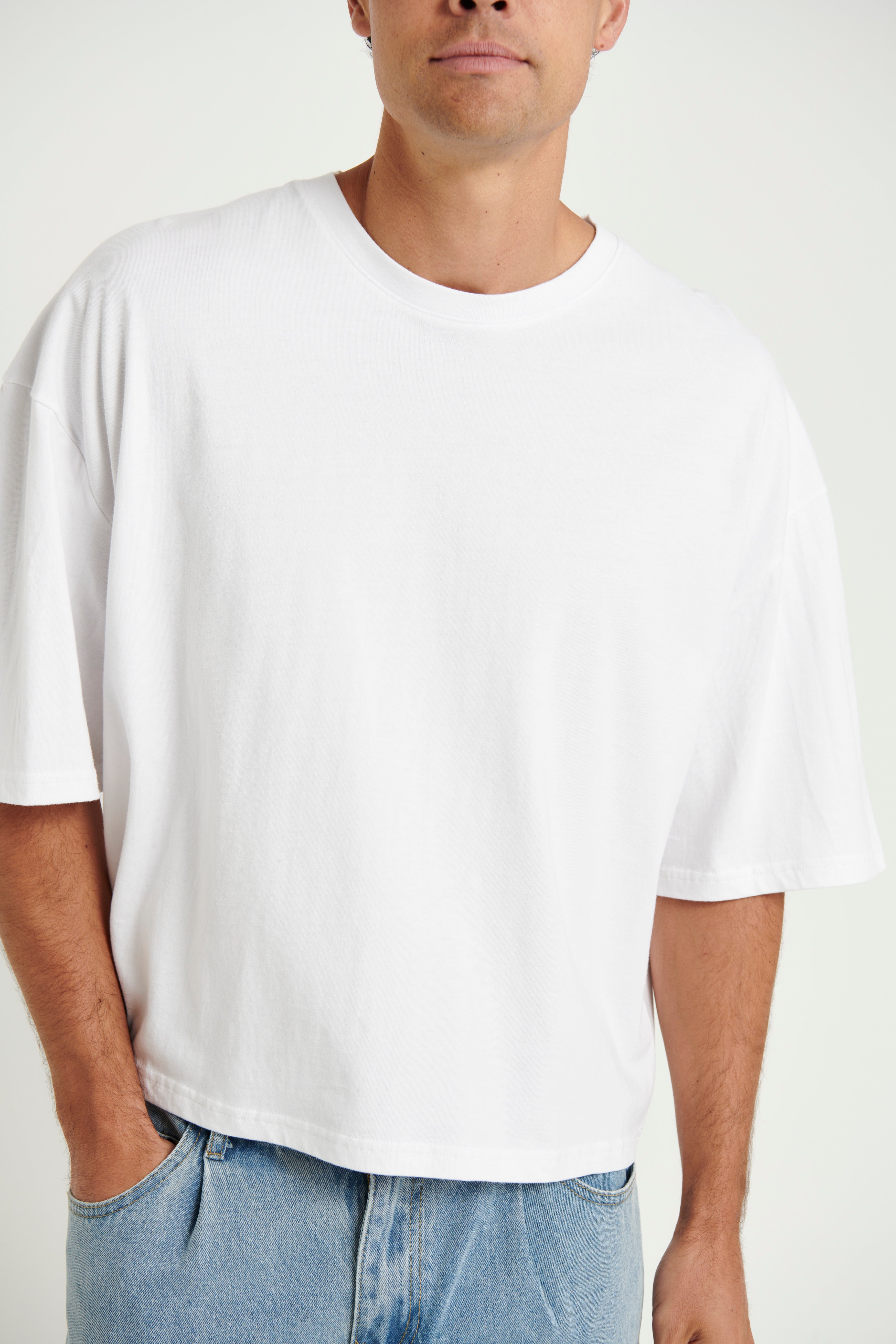 NTH Crop Box Tee White