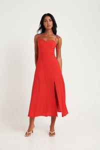 Indi Midi Dress Red - FINAL SALE
