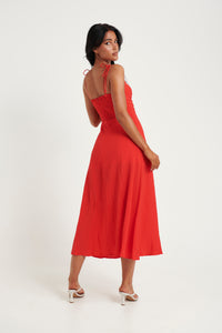 Indi Midi Dress Red