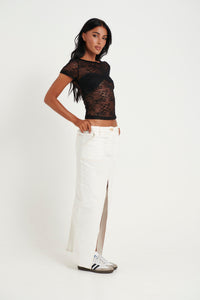 Keeley Lace Top Black