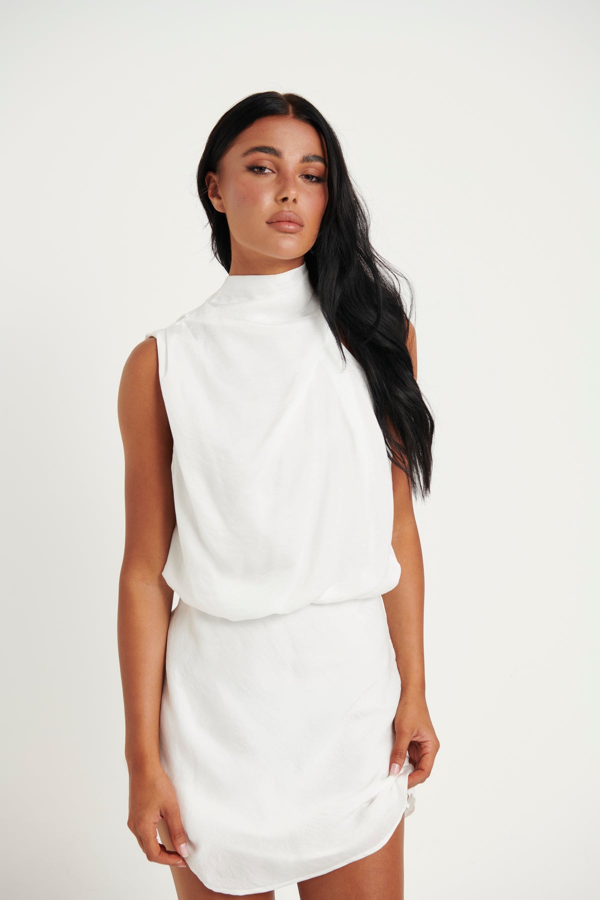 Nicola Mini Dress White - FINAL SALE
