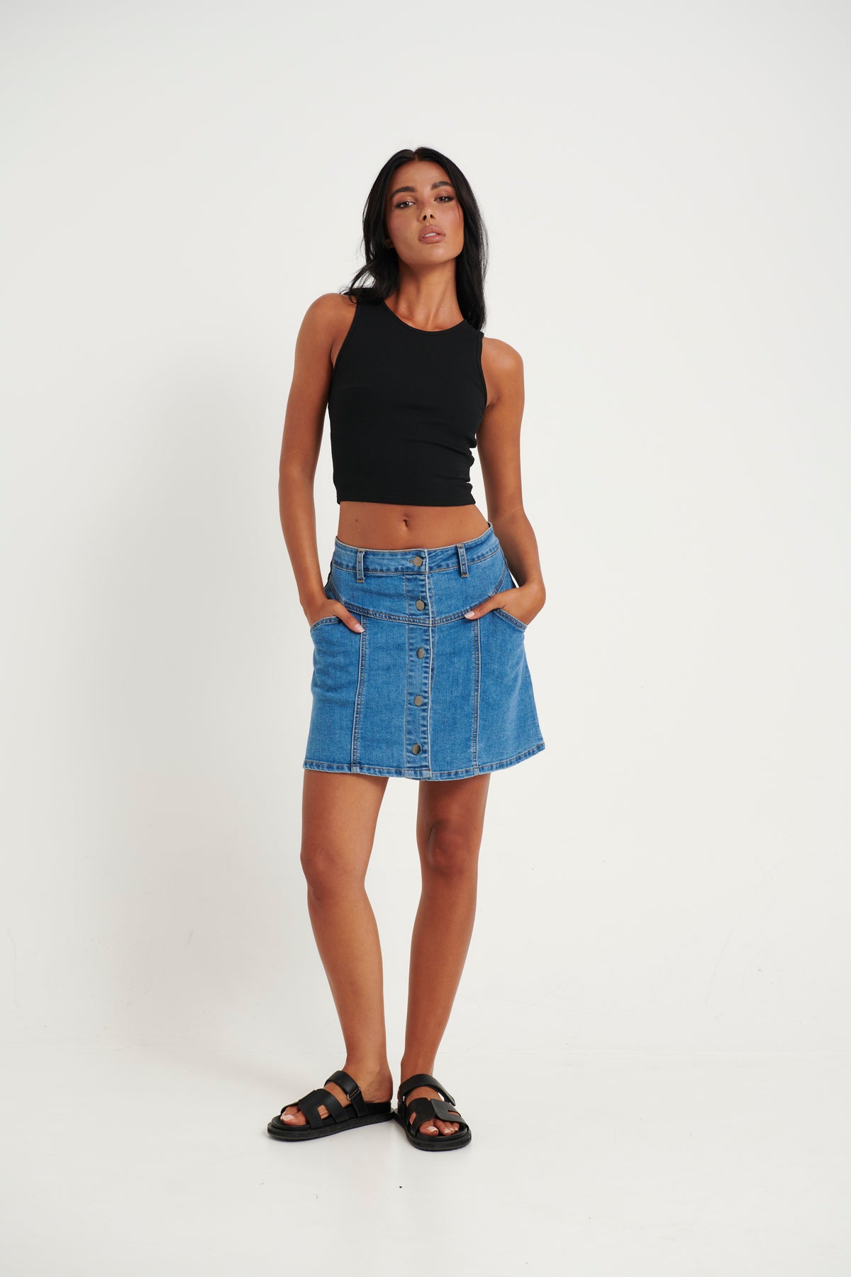 Airlie Mini Skirt Denim - FINAL SALE