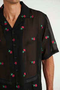 Felix Embroidery Shirt Black - FINAL SALE