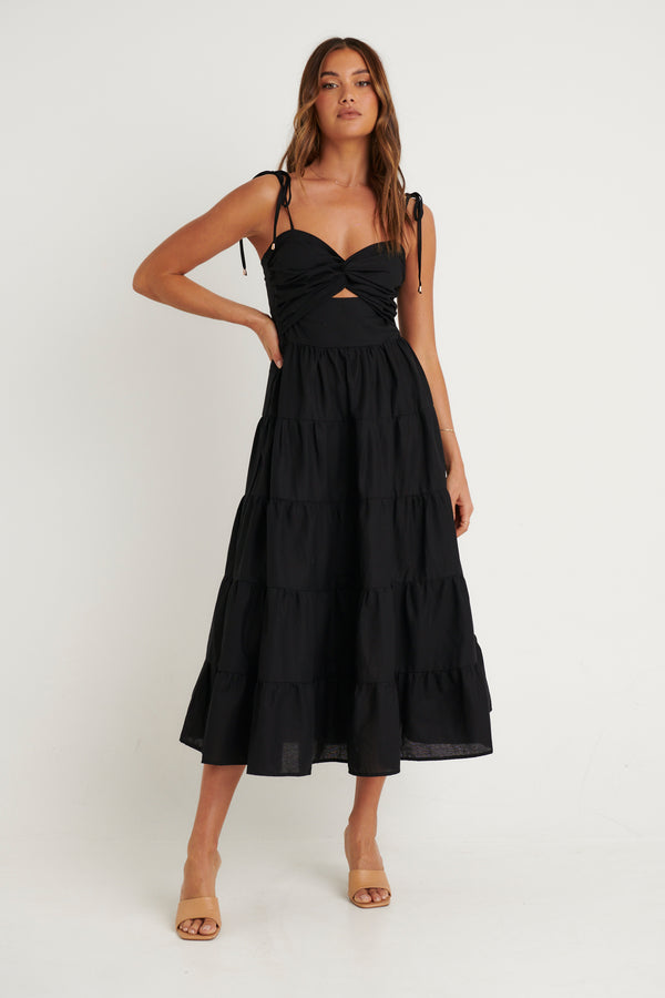 Tallulah Midi Dress Black