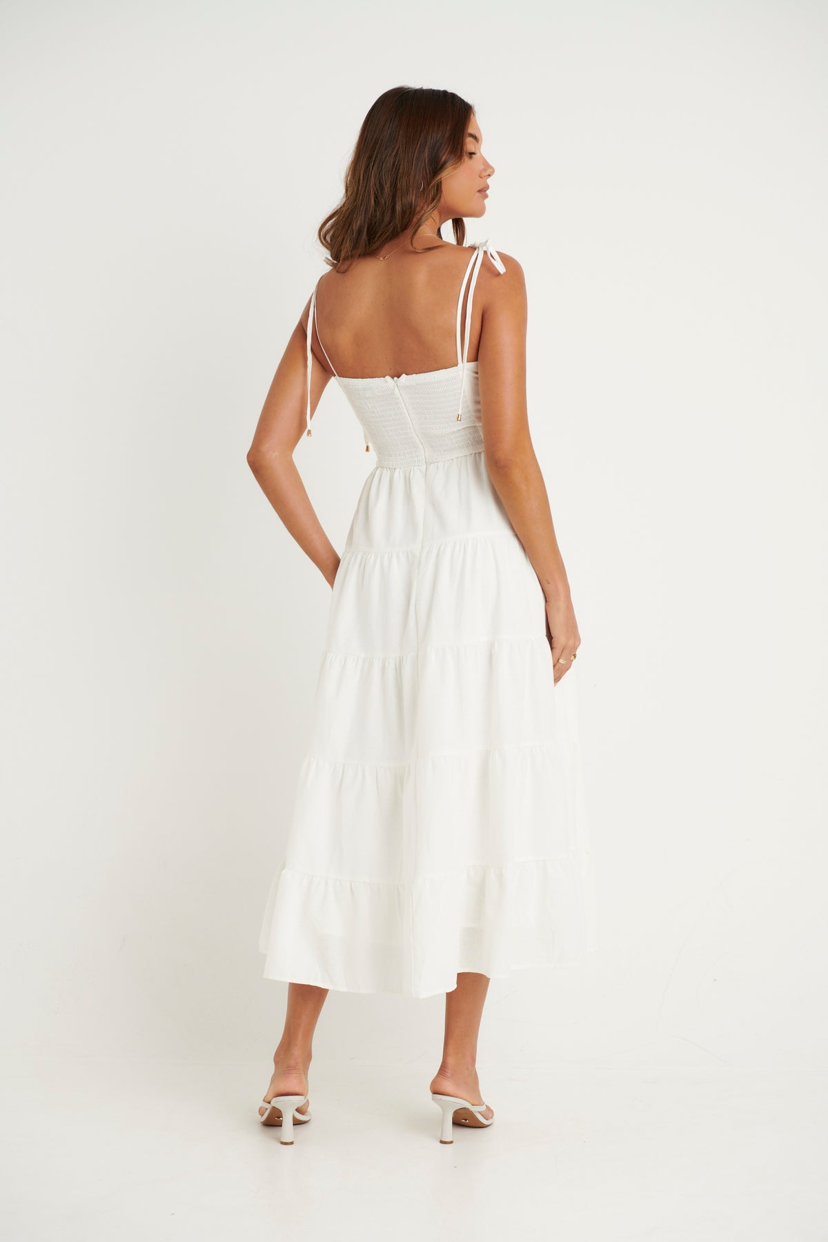 Tallulah Midi Dress White - FINAL SALE