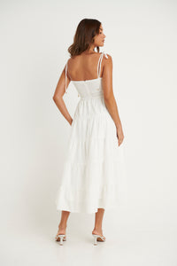 Tallulah Midi Dress White - FINAL SALE