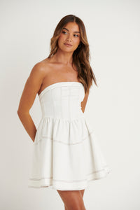 Jaymes Mini Dress White - FINAL SALE