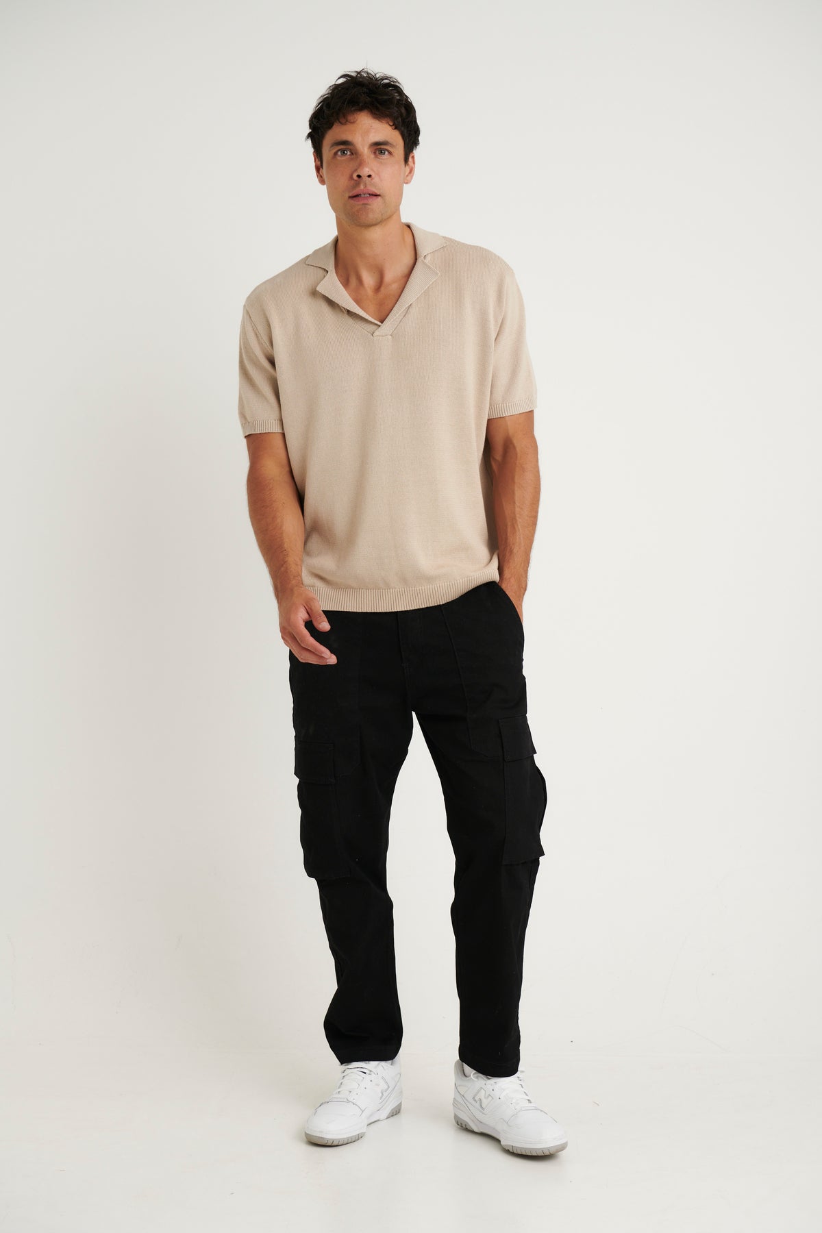 Brody Knit Polo Oat