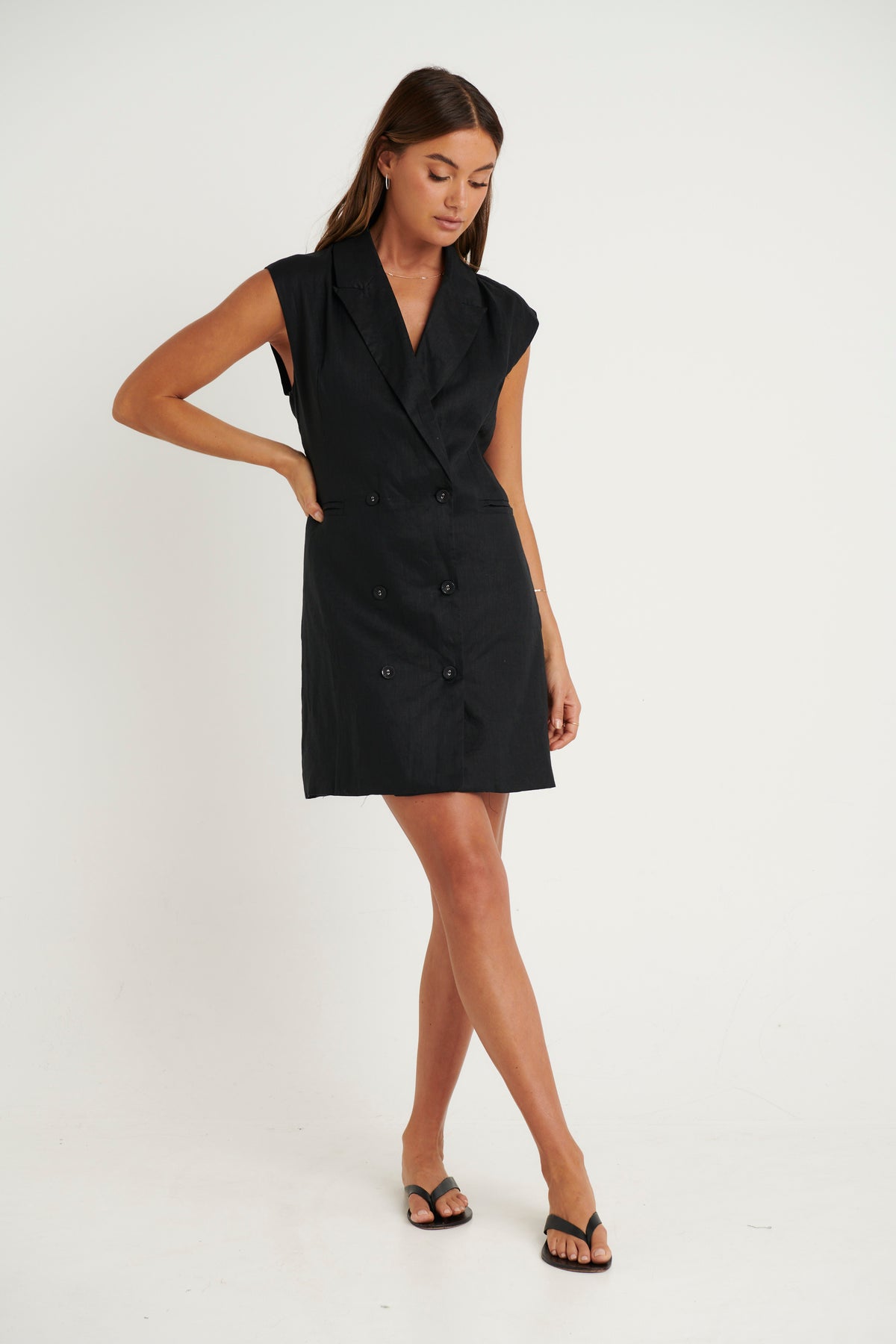 Ellery Sleeveless Blazer Dress Black