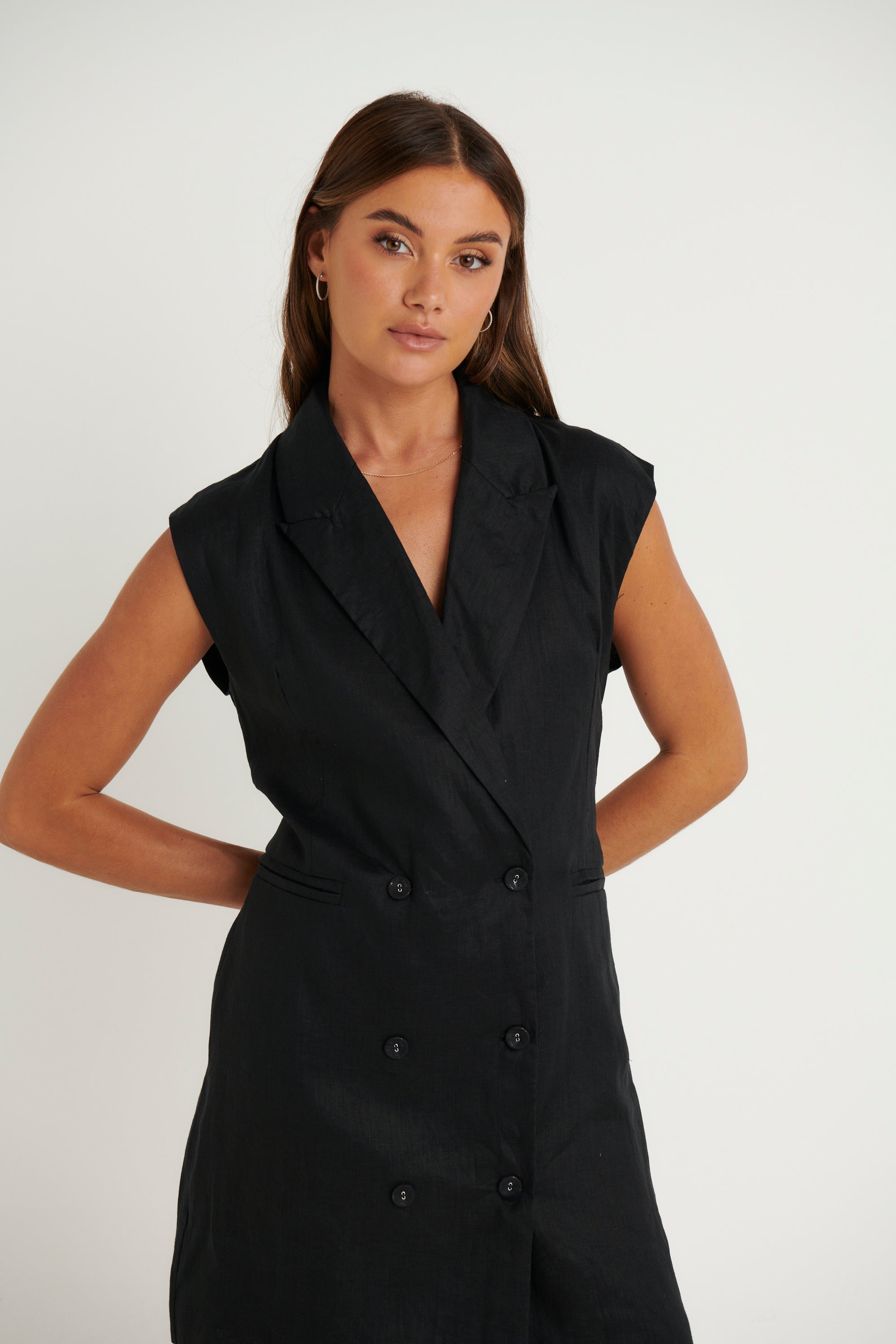 Ellery Sleeveless Blazer Dress Black - FINAL SALE