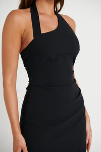 Saphira Long Midi Dress Black - FINAL SALE