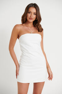 Pia Mini Dress White - FINAL SALE