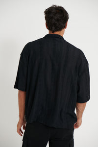Raf Cropped Shirt Aztec Black