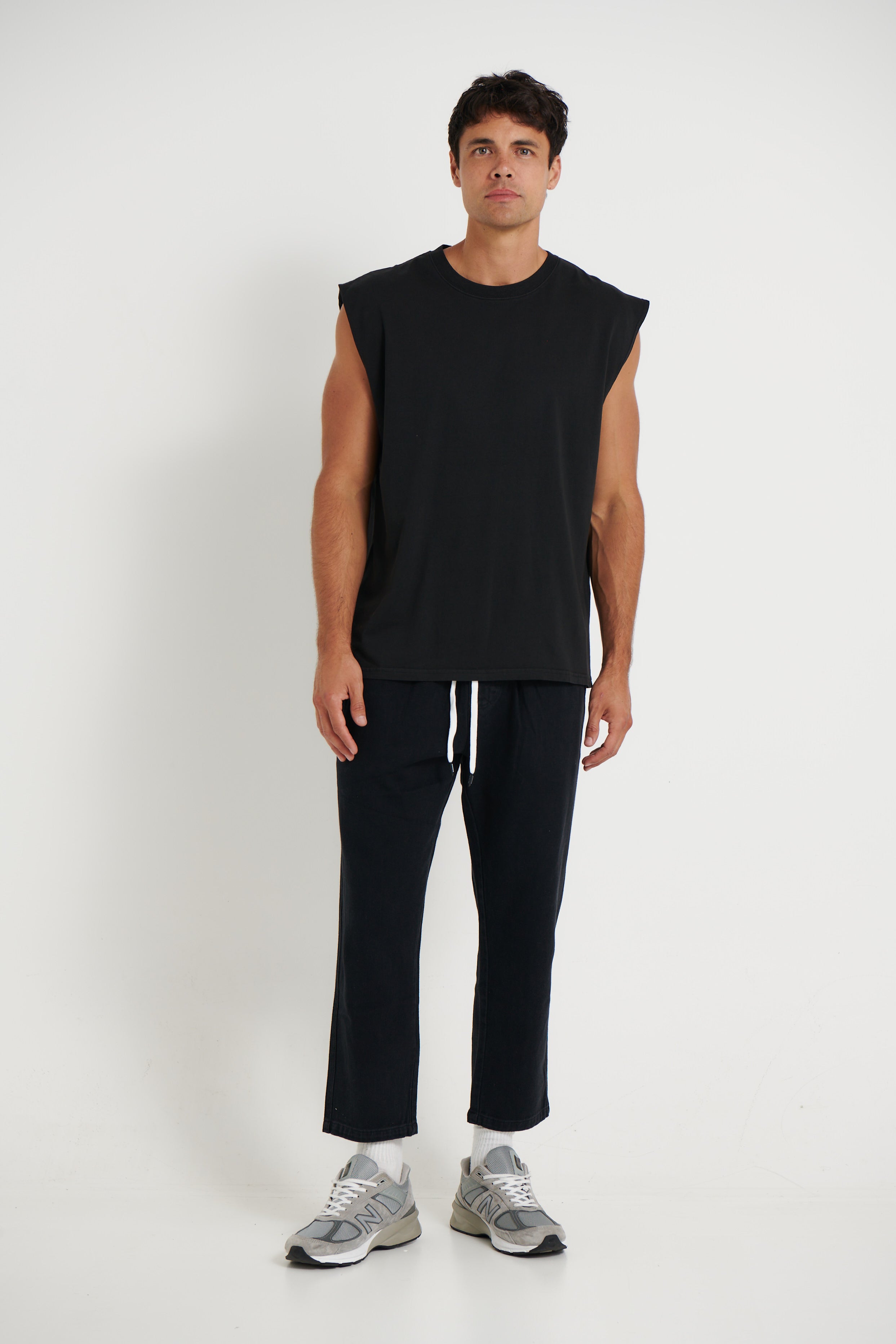 Luke Heavyweight Tank Washed Black