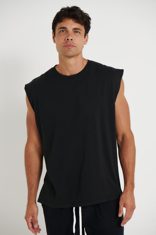 Luke Heavyweight Tank Washed Black