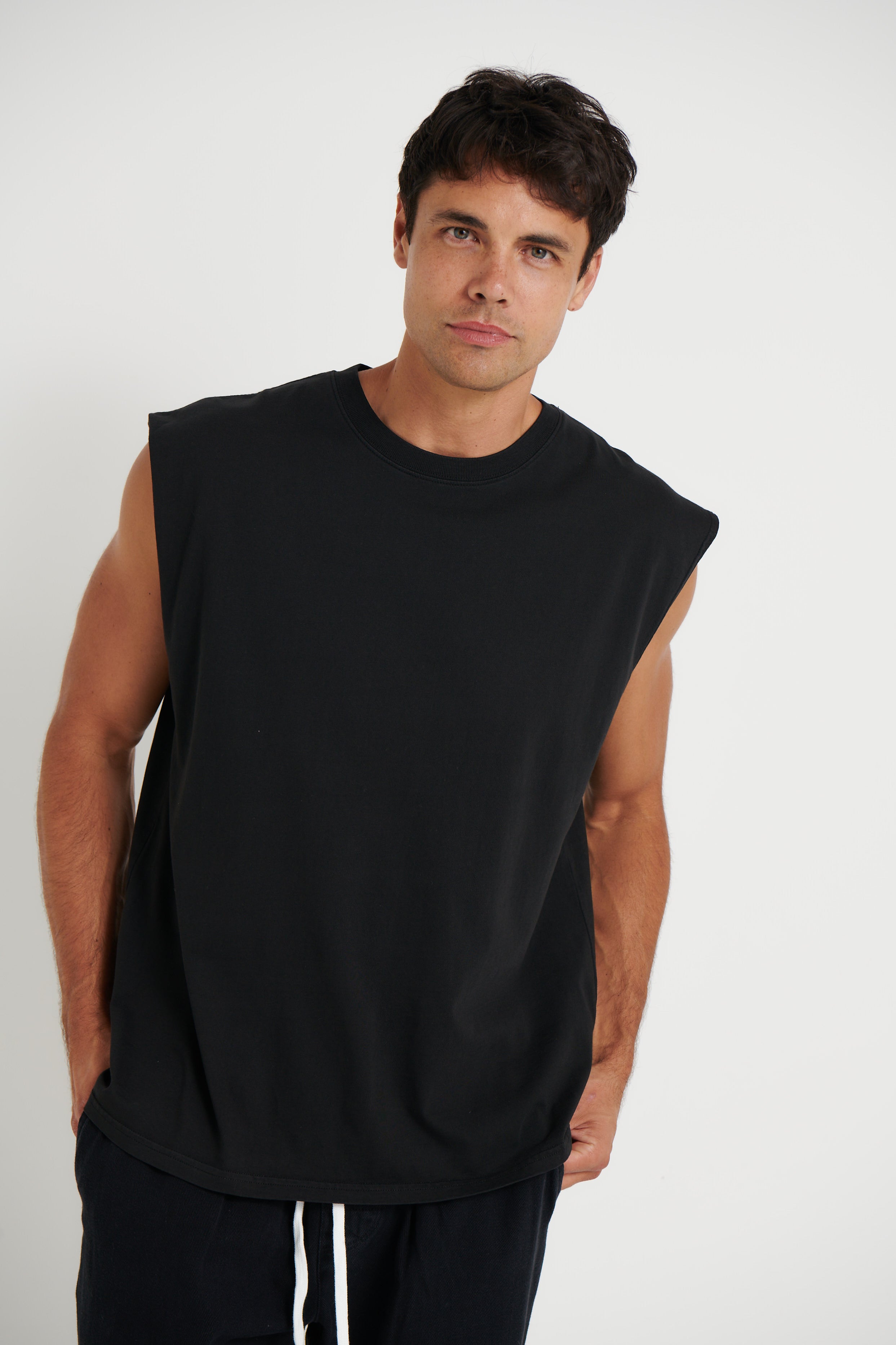 Luke Heavyweight Tank Washed Black