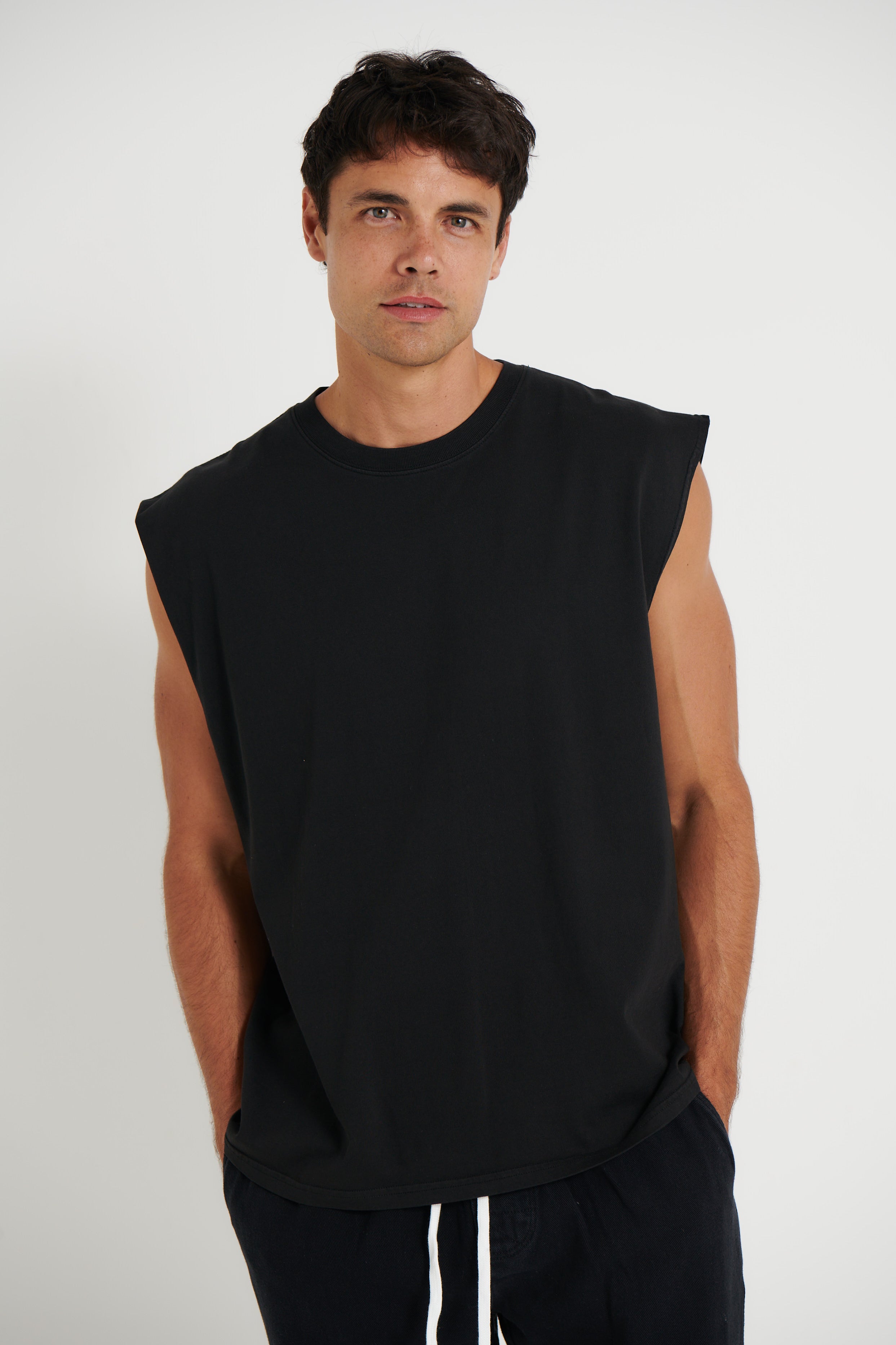 Luke Heavyweight Tank Washed Black