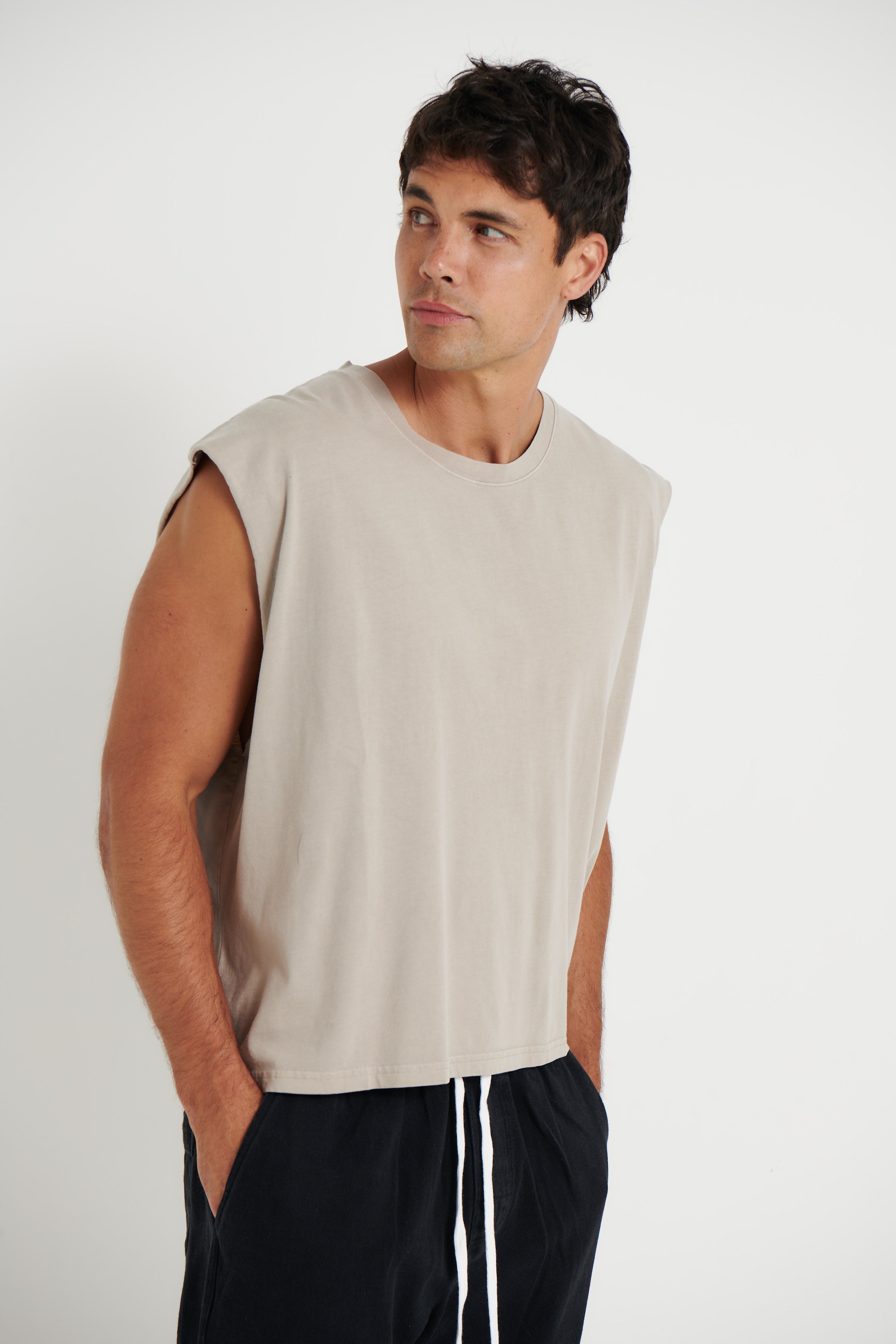 NTH Crop Box Tank Stone
