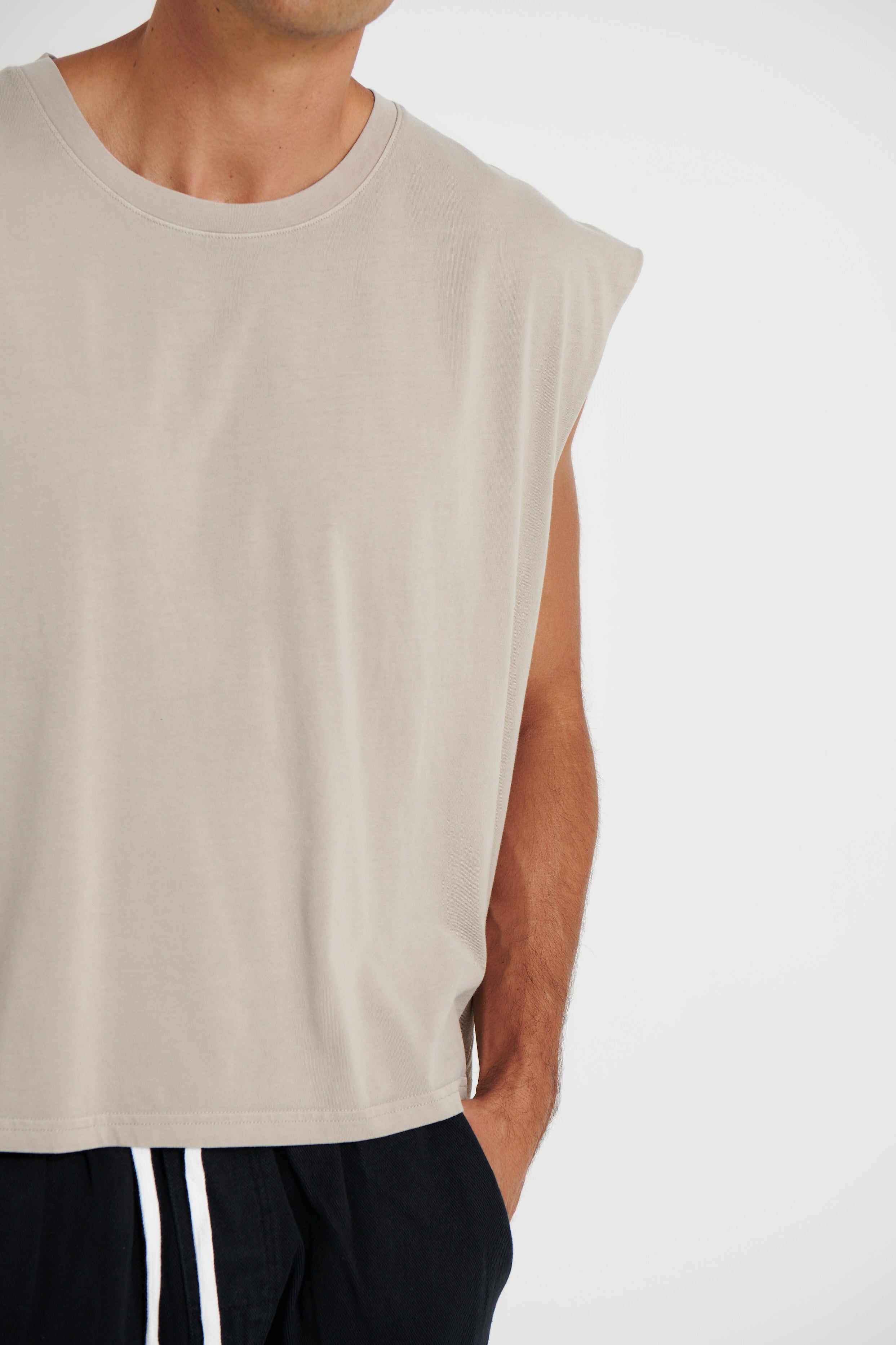 NTH Crop Box Tank Stone