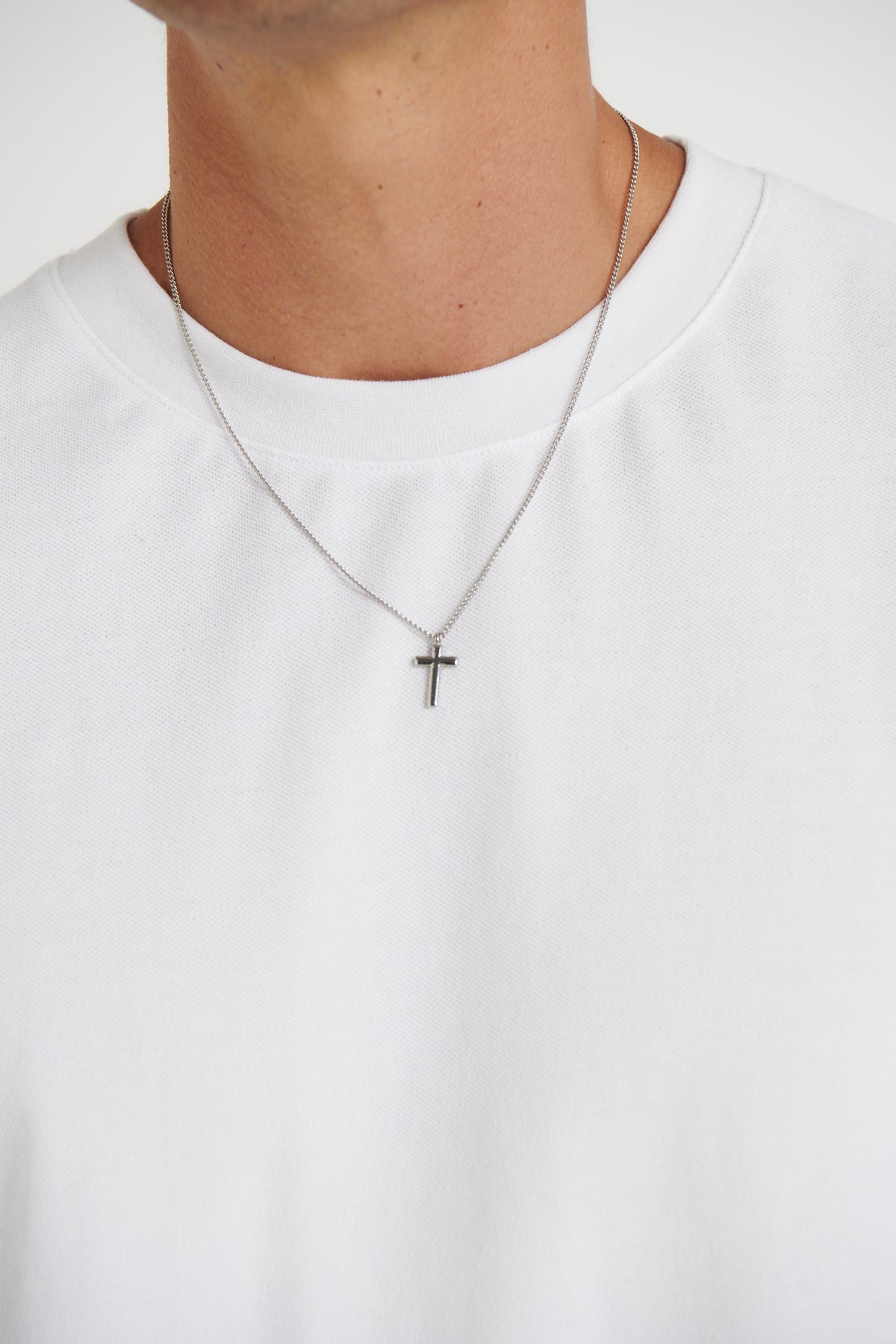 NTH Cross Pendant Necklace Silver