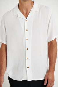 Jake Rayon Shirt White - FINAL SALE