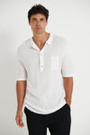 NTH Knitted Polo White - FINAL SALE