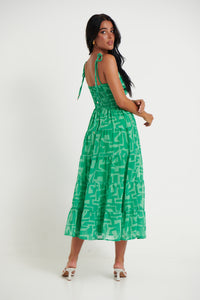 Liberty Maxi Dress Green - FINAL SALE
