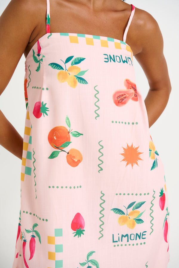 Palermo Mini Dress Peach - FINAL SALE