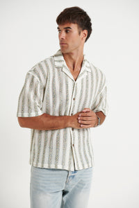 Raf Cropped Shirt Stripe Vintage