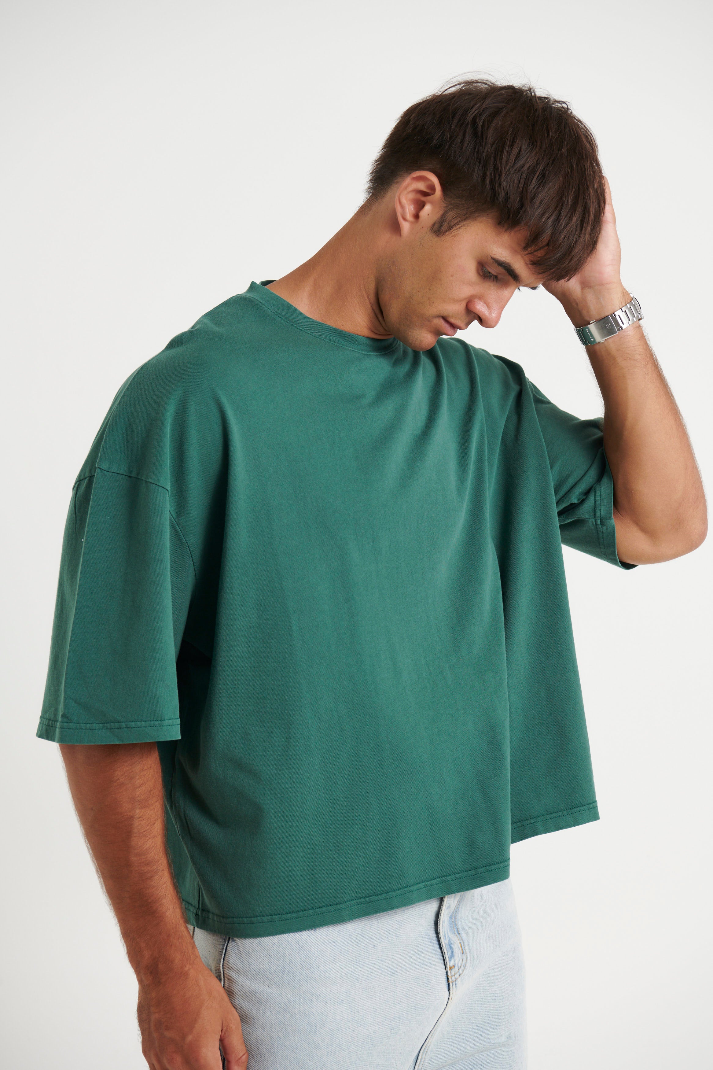 NTH Crop Box Tee Dark Green