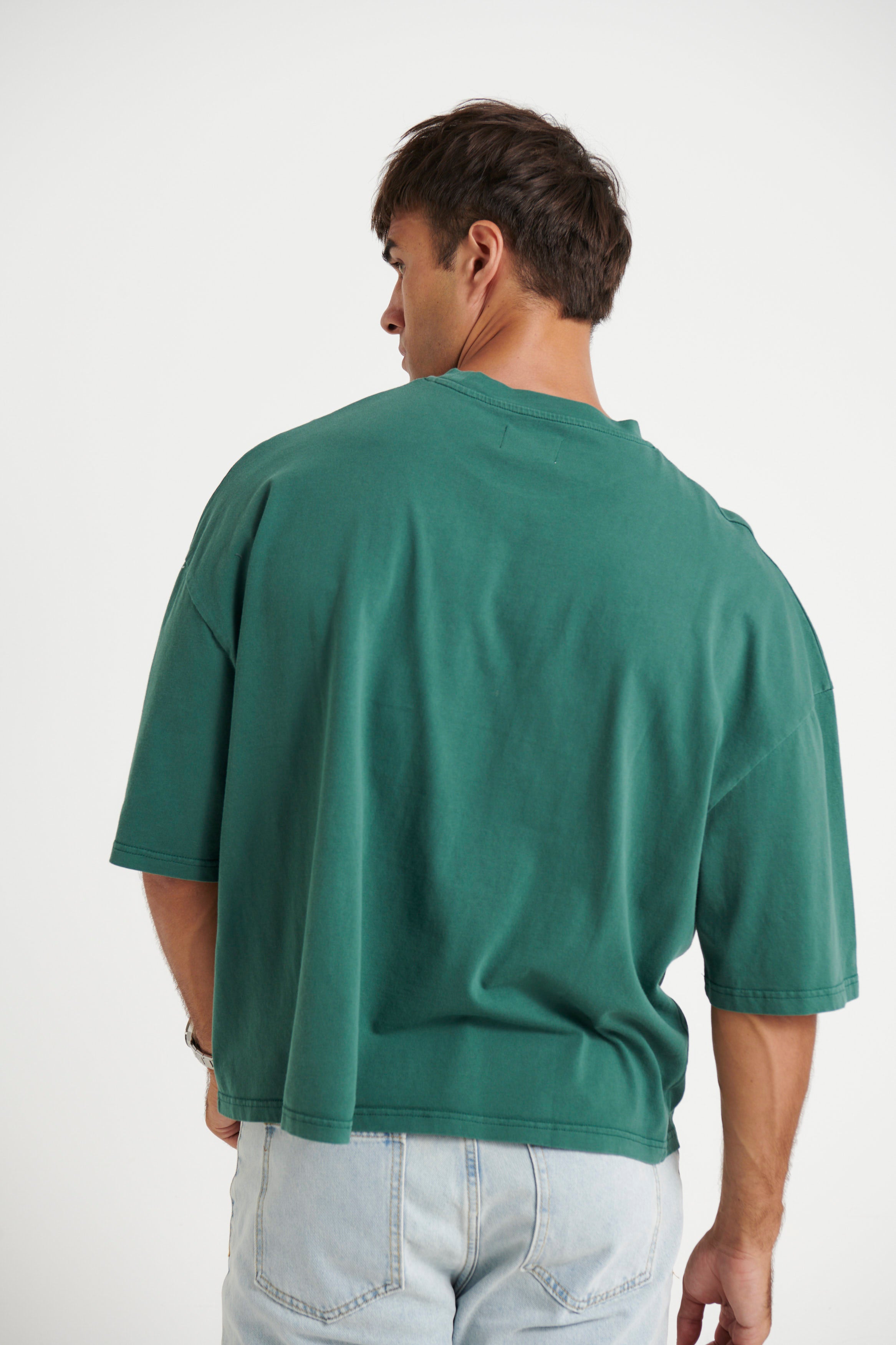 NTH Crop Box Tee Dark Green