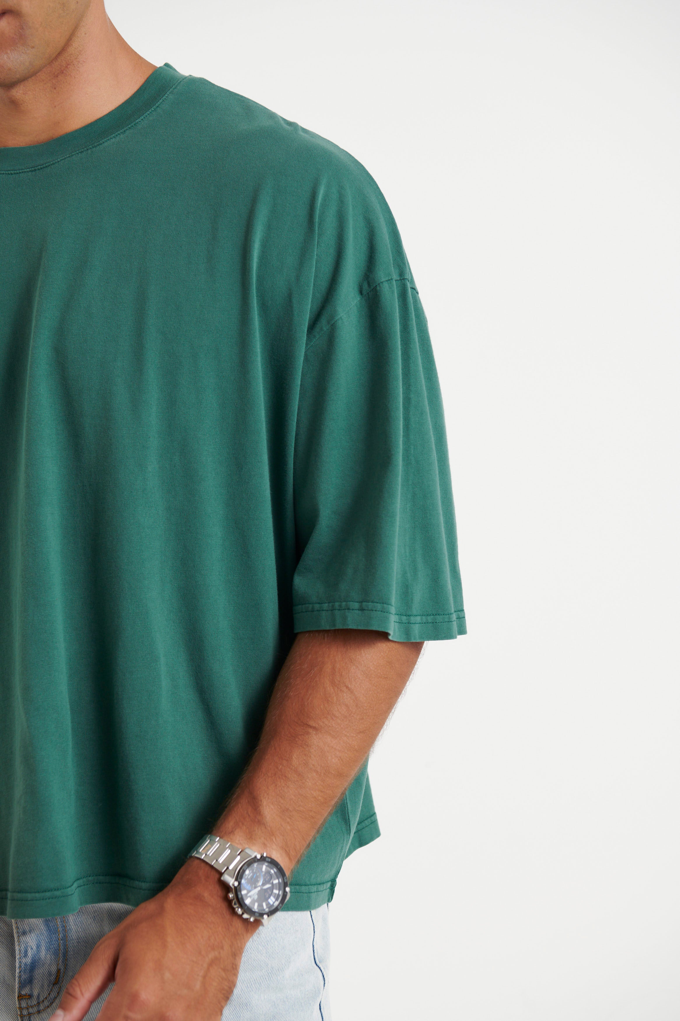 NTH Crop Box Tee Dark Green