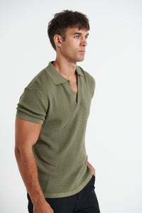 NTH Open Neck Polo Army