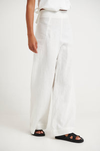Wrenley Linen Pant White