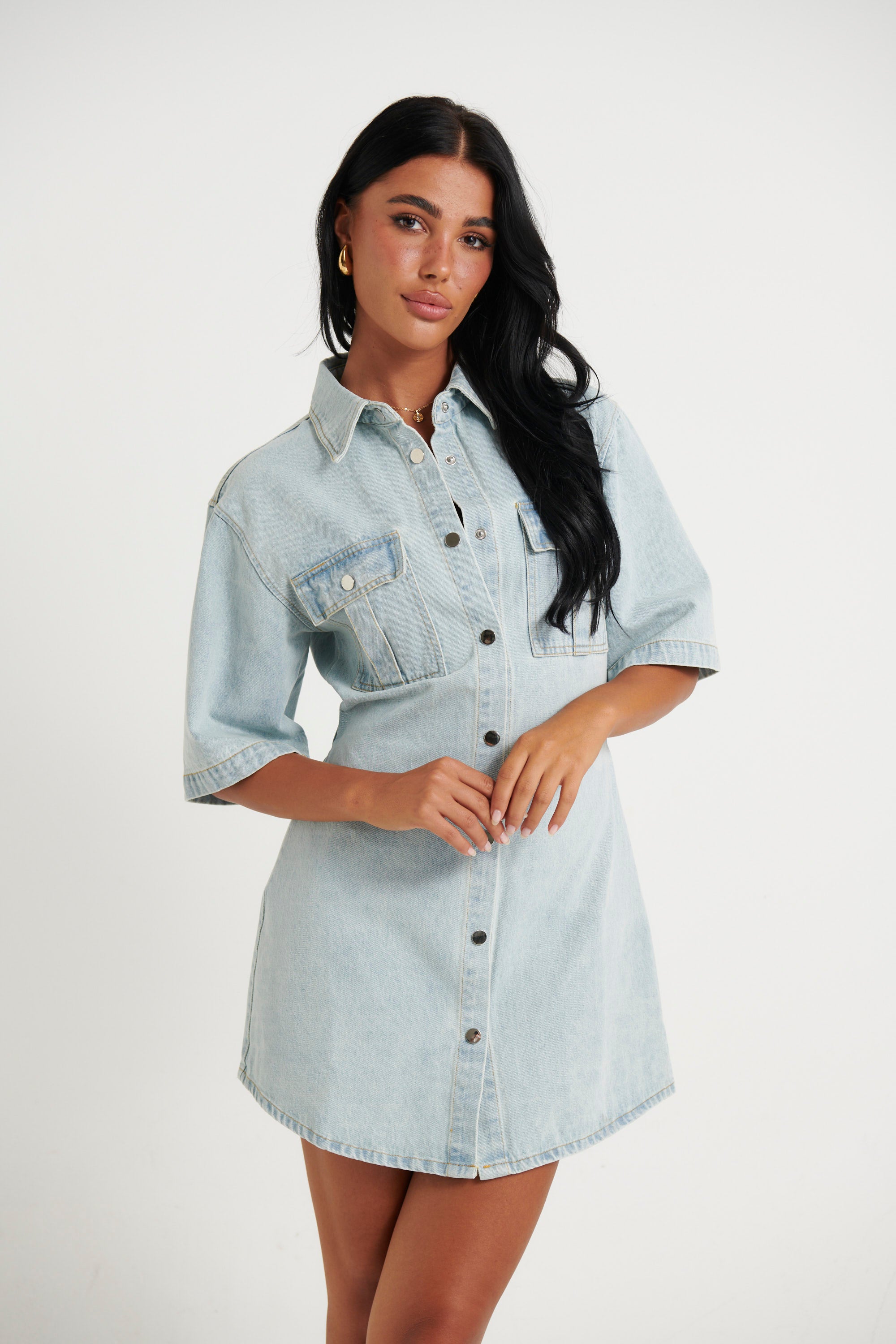 Kaneisha Denim Dress Vintage Blue