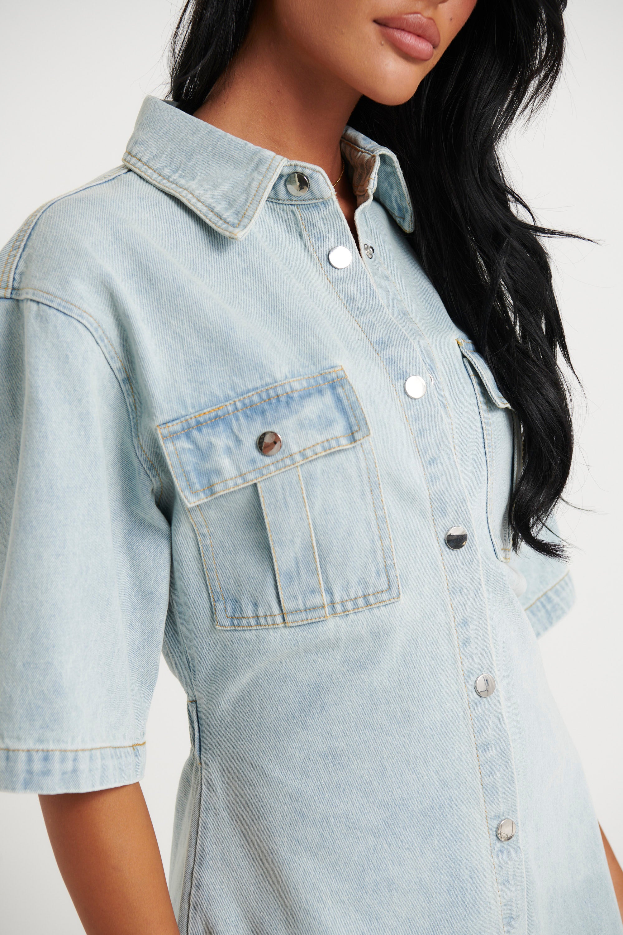 Kaneisha Denim Dress Vintage Blue