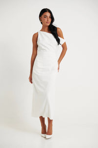 Jaspin Midi Dress White - FINAL SALE