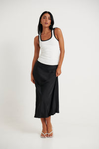 Dove Midi Skirt Black - FINAL SALE
