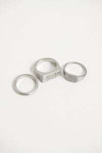 NTH Trio Ring Set Silver