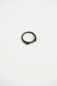 NTH Slim Signet Ring Black