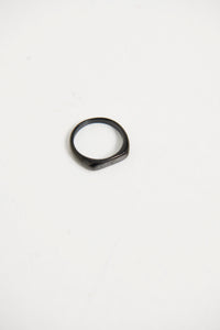 NTH Slim Signet Ring Black
