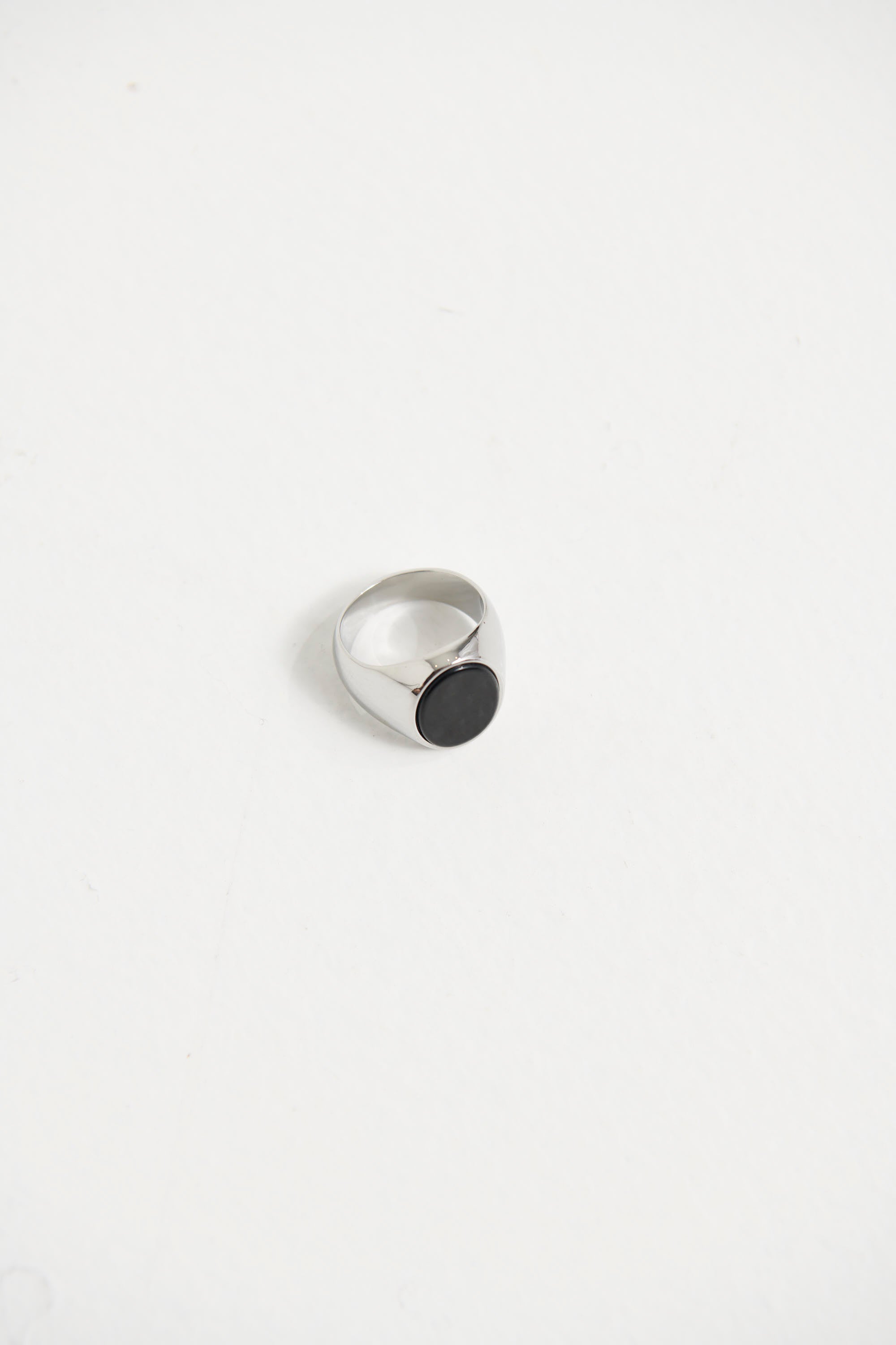 NTH Bold Signet Ring Black/Silver - FINAL SALE
