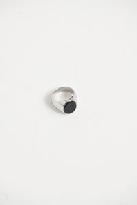 NTH Bold Signet Ring Black/Silver