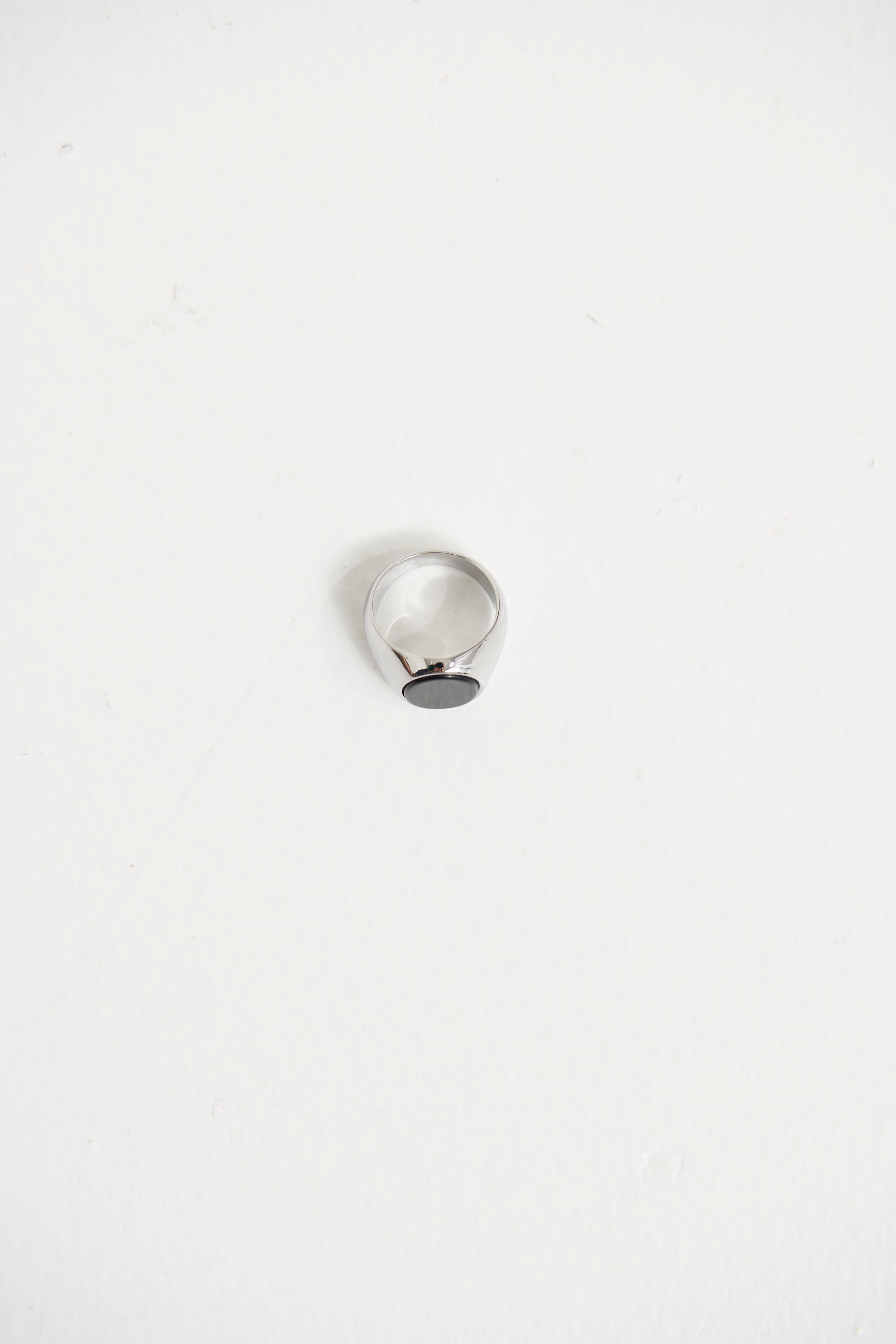 NTH Bold Signet Ring Black/Silver - FINAL SALE