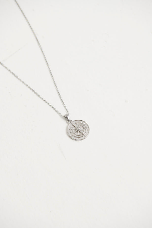 NTH Compass Necklace Silver