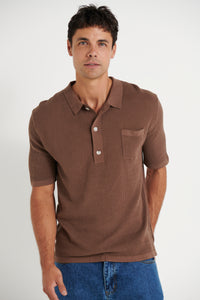 NTH Knitted Polo Choc