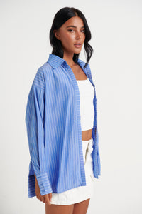 Madi Shirt Blue/White Stripe