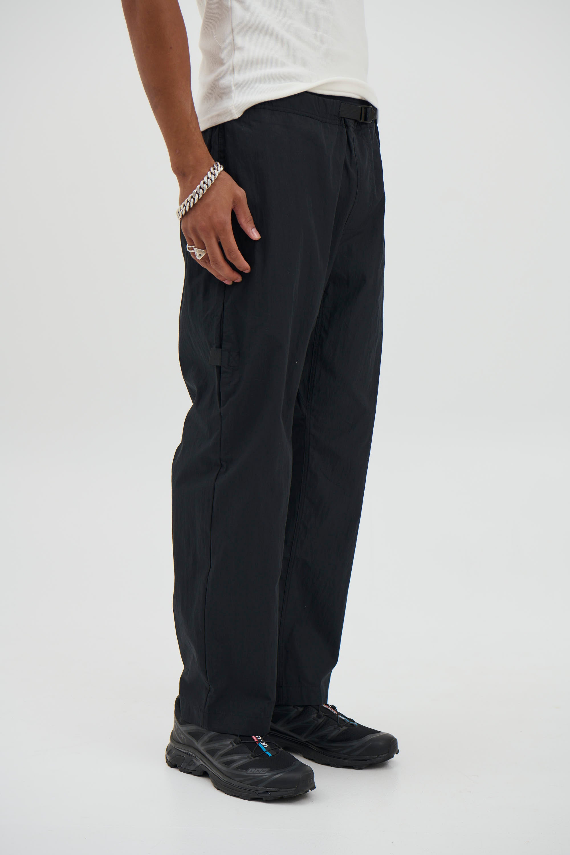 Charlie Baggy Nylon Pant Black