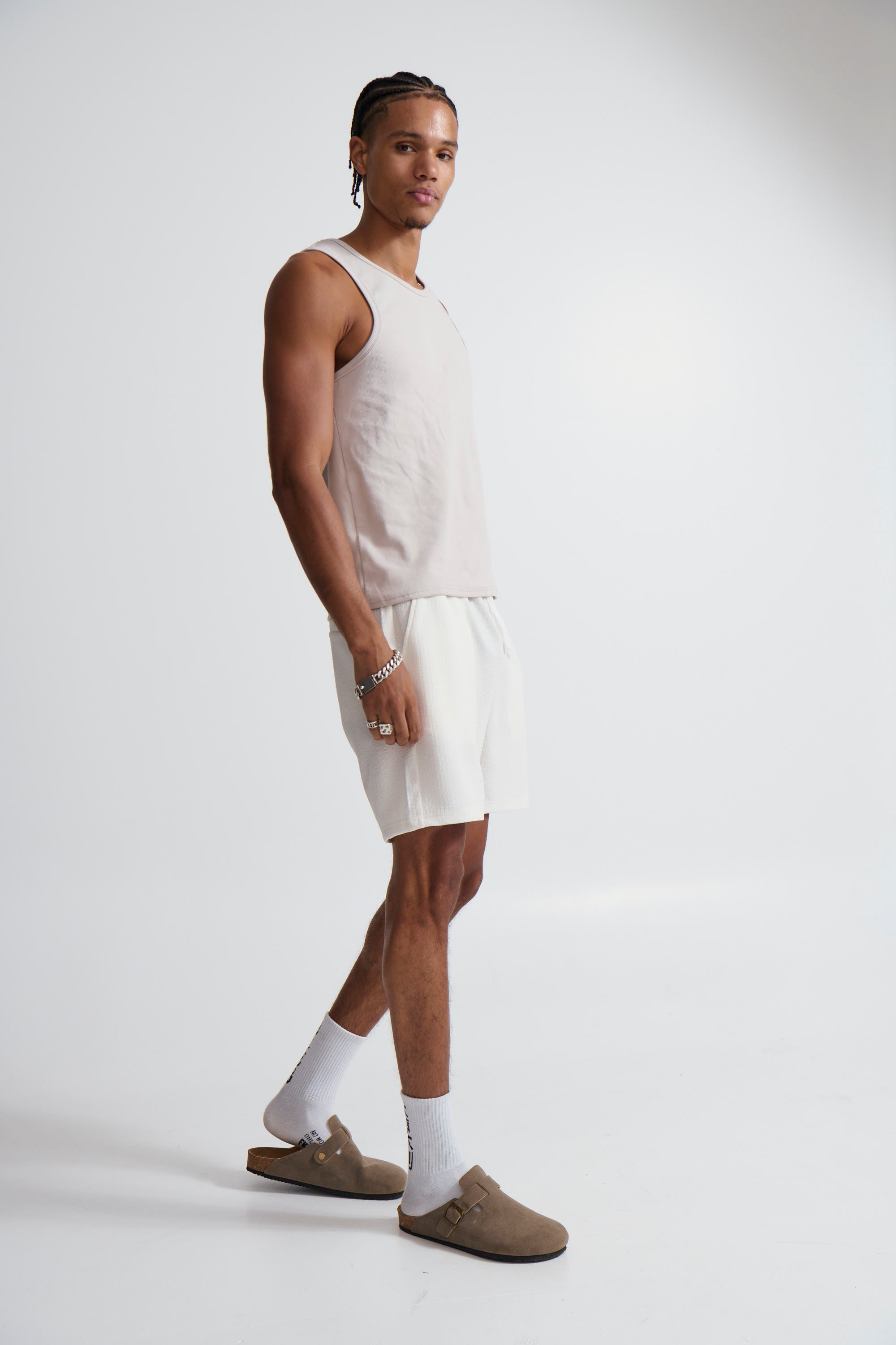 Lucas Short Soft Texture White