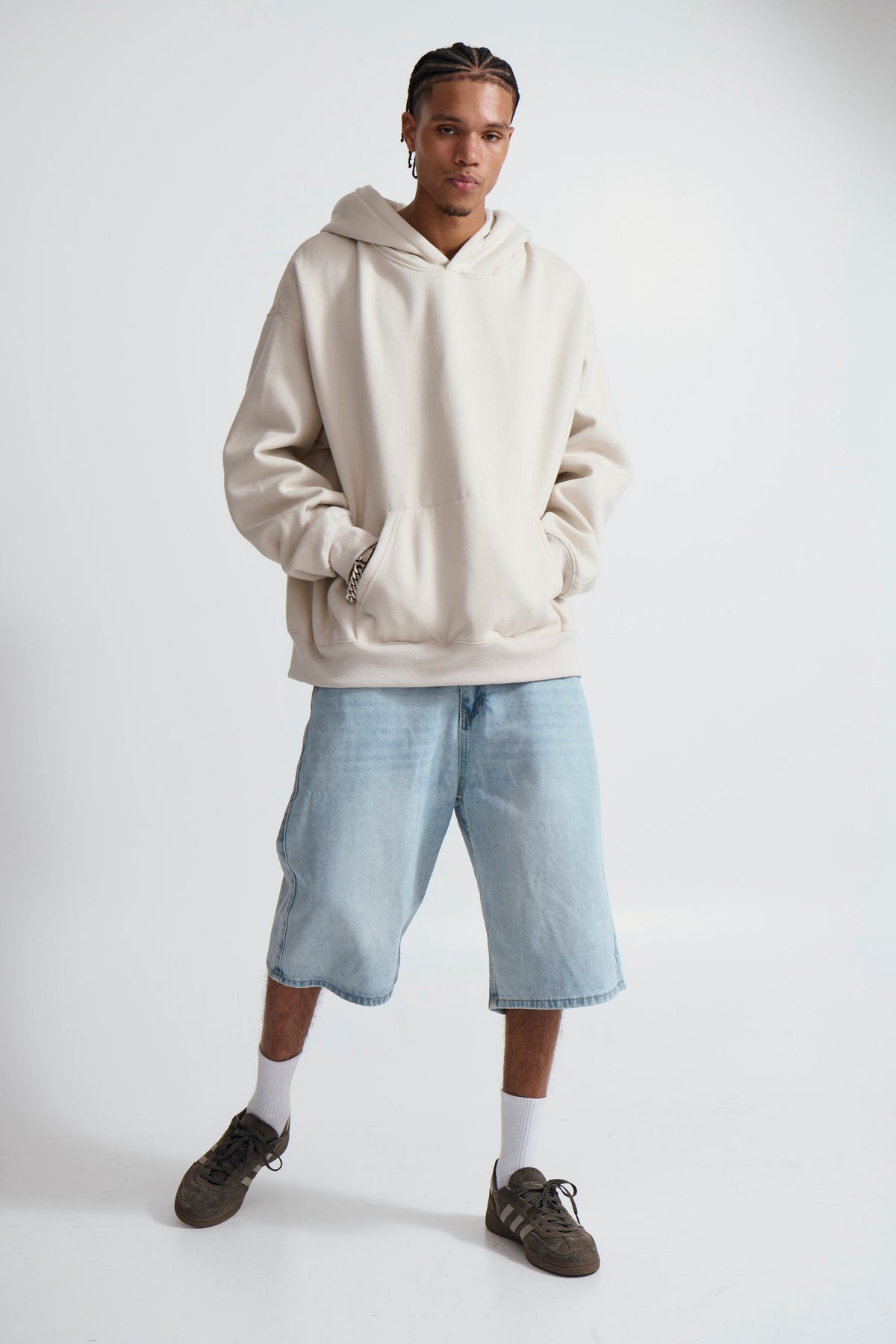 Roman Oversize Basic Hoodie Ivory